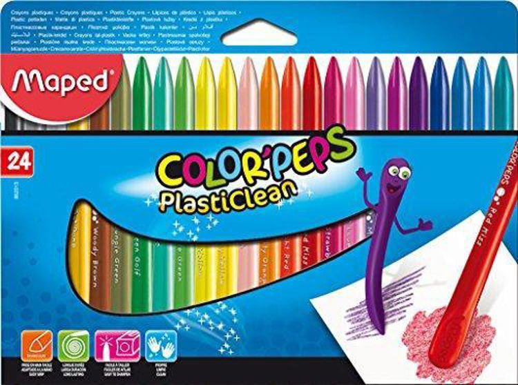 Picture of FR86201310-Plastic Crayons X24 Colour Peps Plasticlean